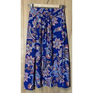 Cupio Women's Size L Boho Floral Paisley Long Midi Skirt All Over Print
